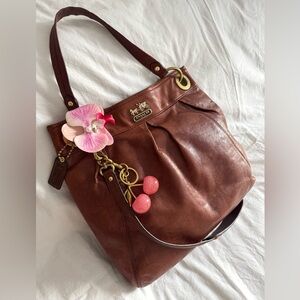 vintage Coach Brown Leather Ashley Tote Bag